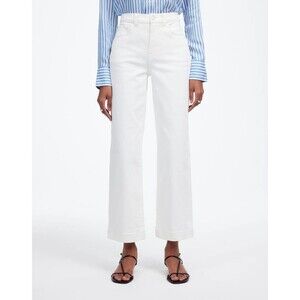 MADEWELL The Perfect Vintage Wide Leg Jean 23 Pockets Stretch Tile White NWD B63